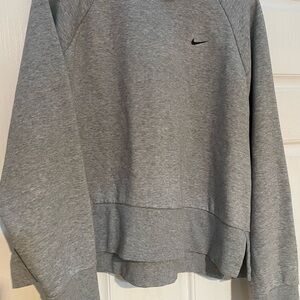 Nike Women's Heather Gray Crew Neck Sweater